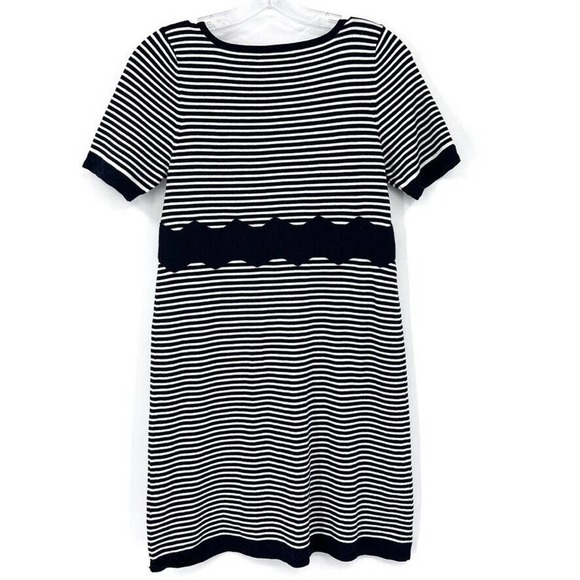 Weekend Max Mara Womens XS Blue White Cotton Knit Nautical Shift Dress - Picture 7 of 7